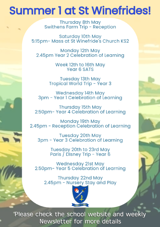 Summer 1 at St Winefride's!